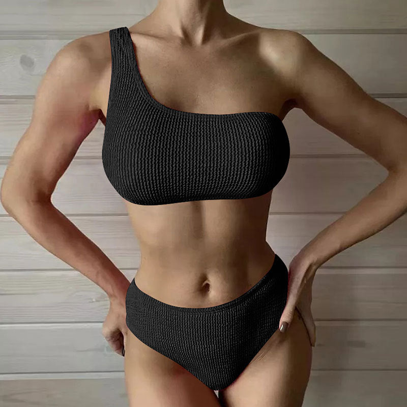 Dame Ensidig Bikini med højskåret snit Skovae