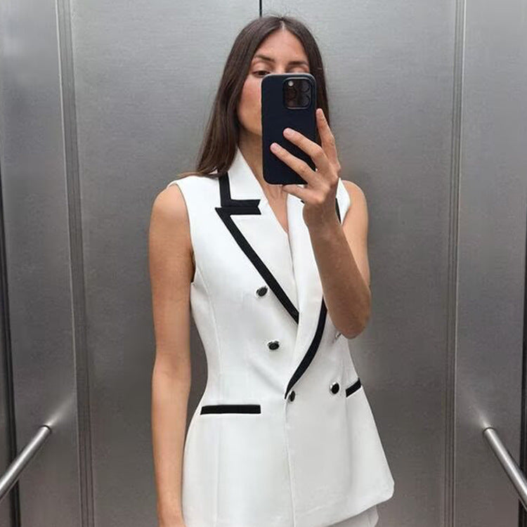Dame ærmeløs Blazer-kjole Stilla