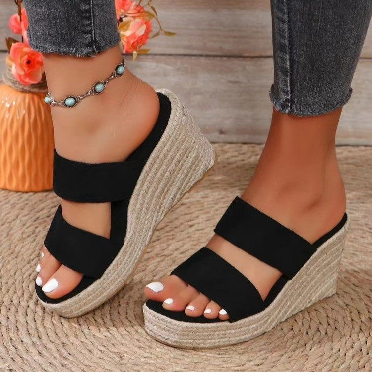 Dame Wedge Sandaler med brede remme og skridsikre såler Stilla