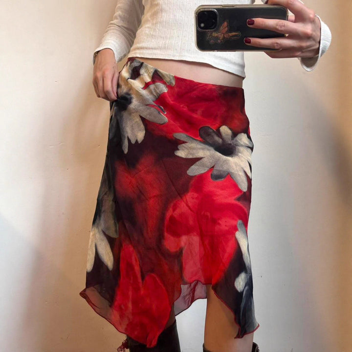 Dame lette sommershorts med blomstermønster og bred pasform Skovae