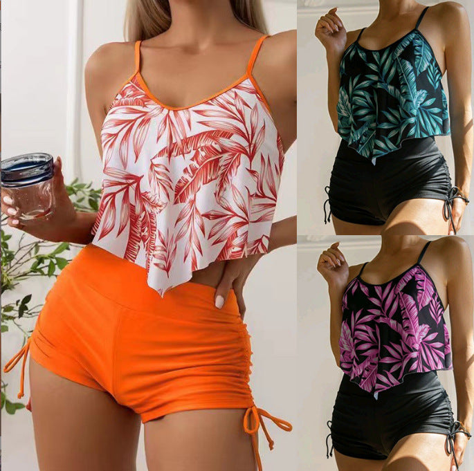 Dame Sporty Tankini med blomstret design Skovae