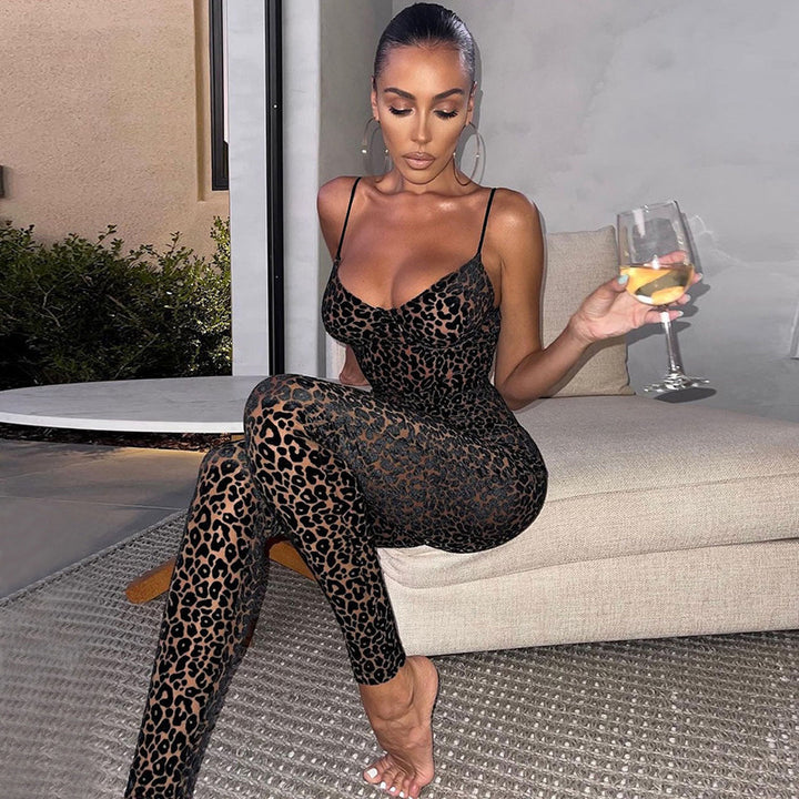 Dame kattemønster catsuit Stilla
