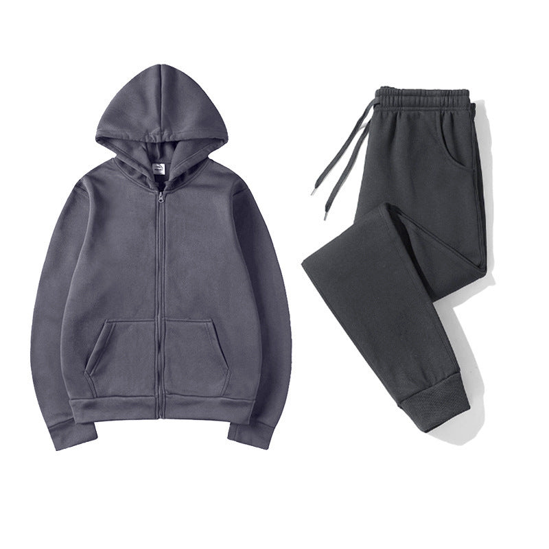 Kvinders sporty hoodie sæt med praktisk lynlås og elastisk talje Skovae