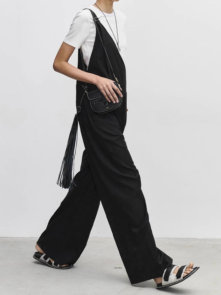 Dame Én-delt Overall med asymmetrisk Udsnit og bred Ben Stilla