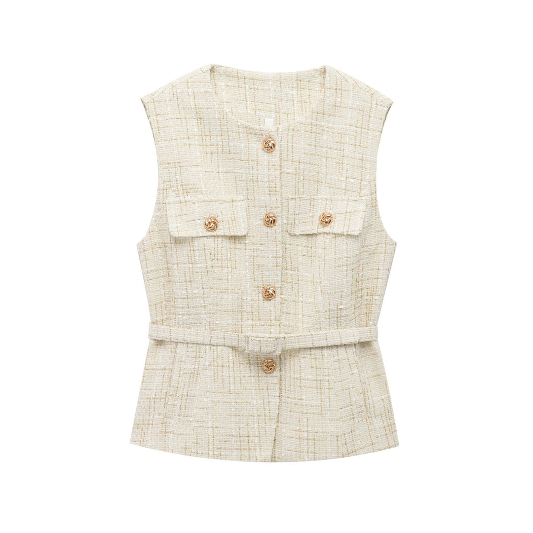 Femme Struktureret ærmeløs utility vest Stilla
