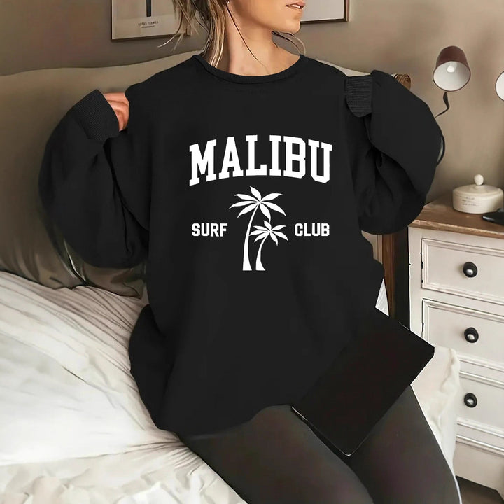 Dame sweatshirt med afslappet surf klub print Stilla