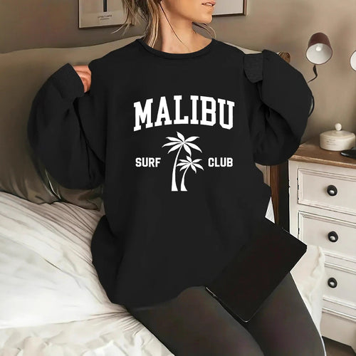 Dame sweatshirt med afslappet surf klub print Stilla