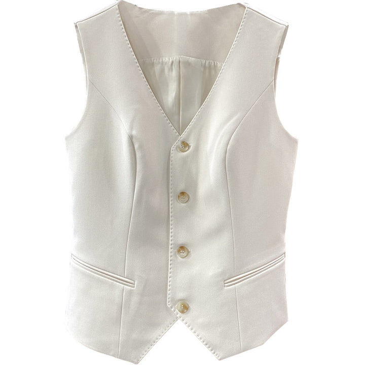 Dame elegant vest med fine guldknapdetaljer Stilla
