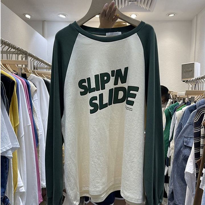 Femme Casual Grafik Langærmet T-shirt Stilla