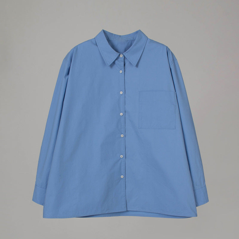 Dame klassisk oversized skjorte bluse lavet af høj kvalitet bomuldsblanding Stilla