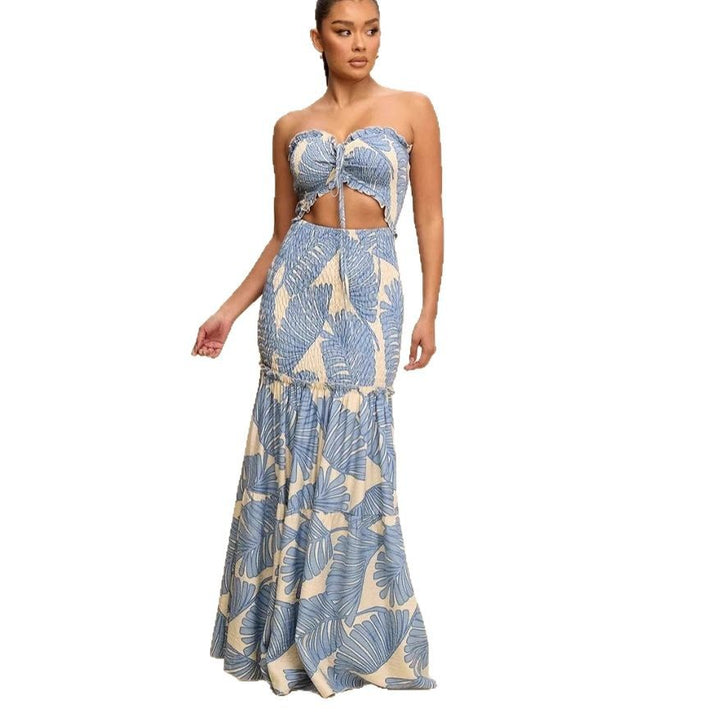 Femme Cut-Out Strapless Maxikjole Stilla