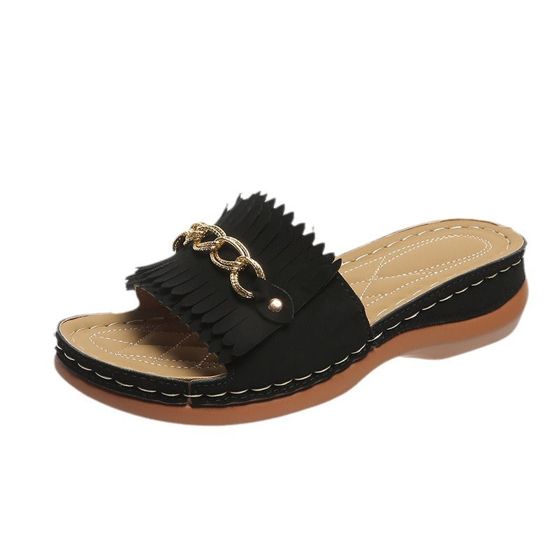 Dame Frynse Slides Stilla