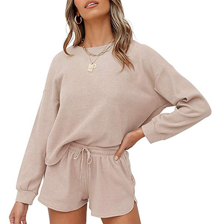 Dame fritids-loungewear-sæt med oversize trøje og shorts Stilla