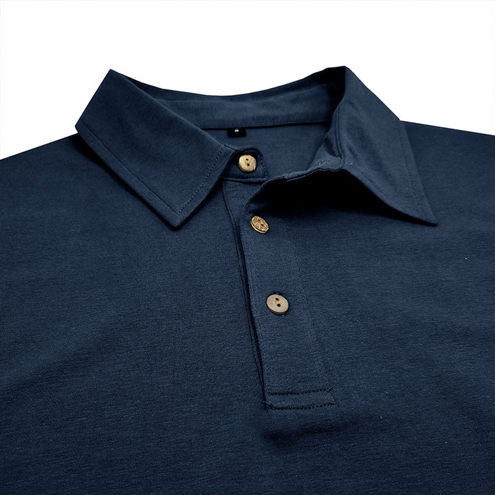 Herrer polo t-shirt med sportslig snit og åndbart bomuld Stilla