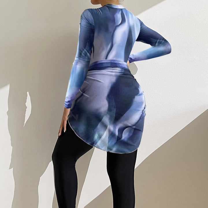 Damer Sporty One-Piece Surfdragt med Wickelrock Skovae
