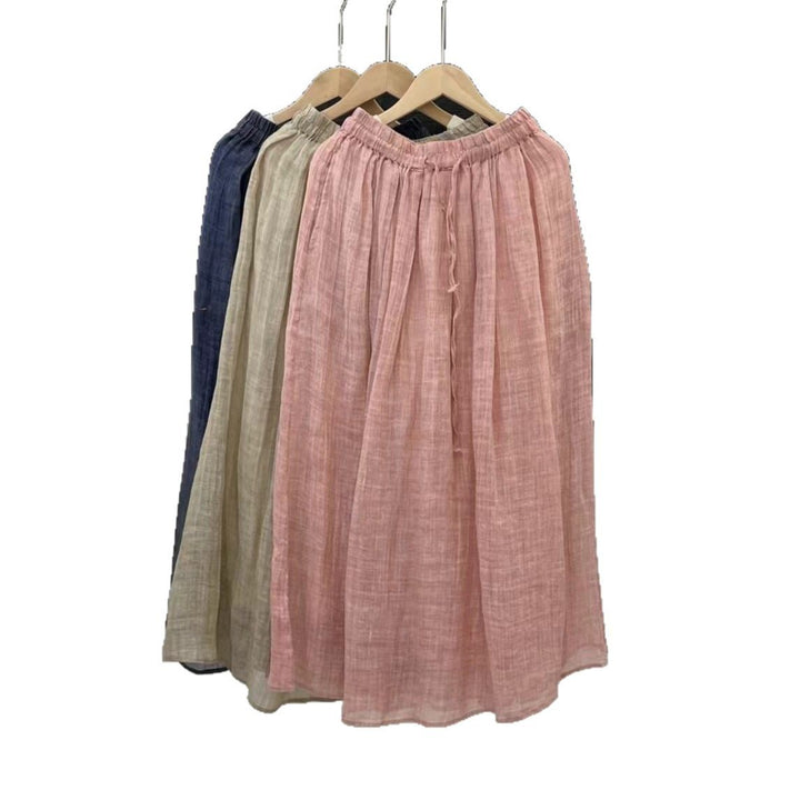 Femme Flydende Maxi-Nederdel med justerbar snor Stilla