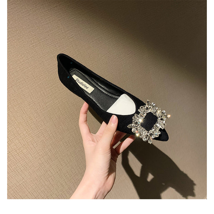 Dame Ballerinaer med glamourøs krystal-detalje Stilla