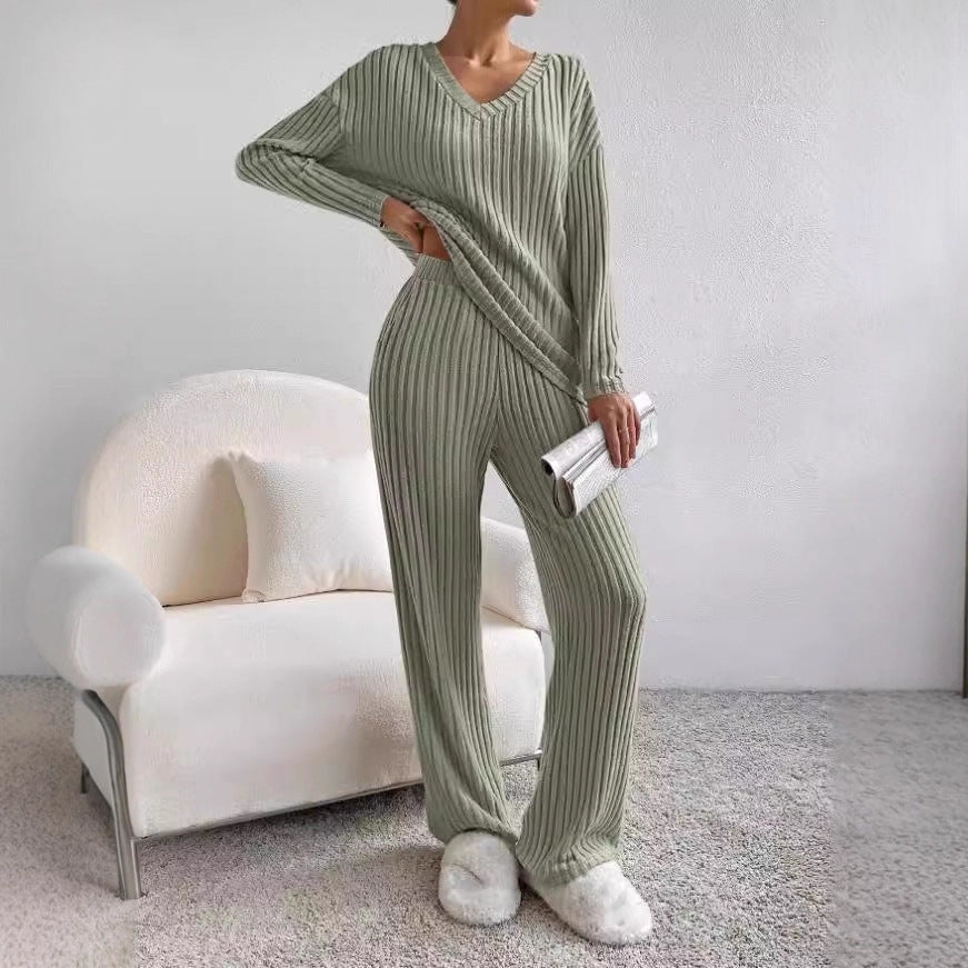 Dame hyggeligt strikket loungewear sæt Stilla