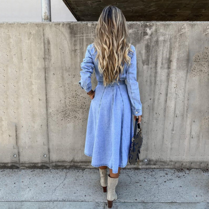 Dame Denim Kjole Stilla