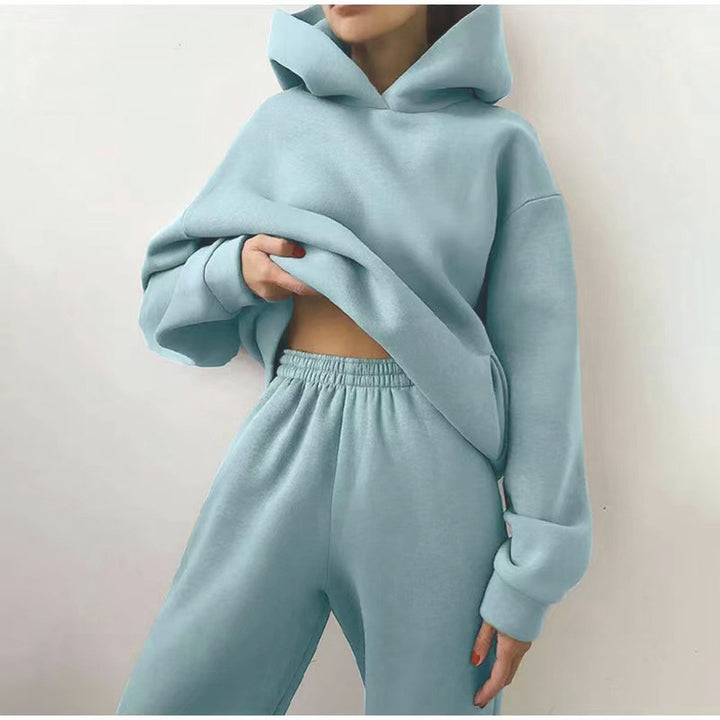 Kvinders sporty hoodie og joggingbukser sæt Stilla