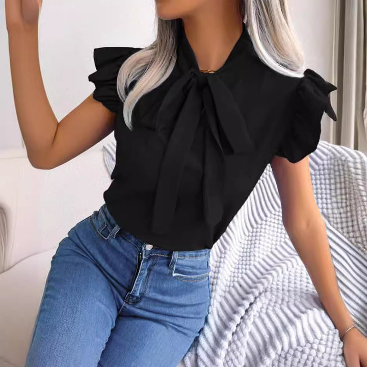 Dame Flue Puffærmer Bluse Stilla