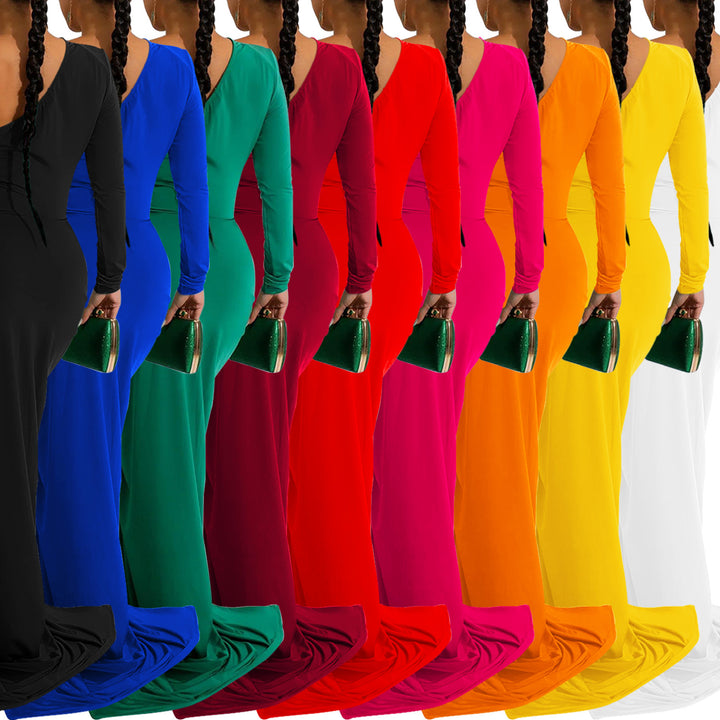 Dame elegant vikdress med asymmetrisk snit og glat drapering Stilla