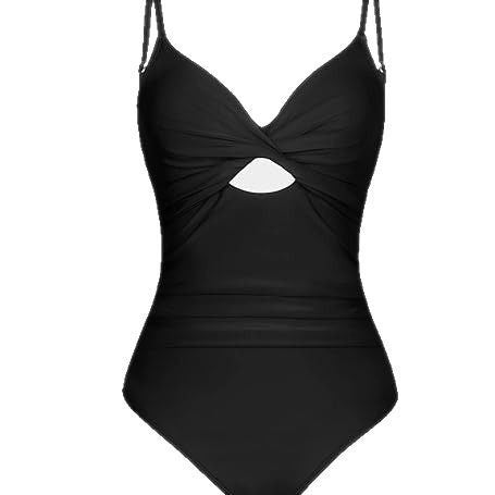 Dame Elegant Énplee-badedragt med moderigtigt cut-out Skovae