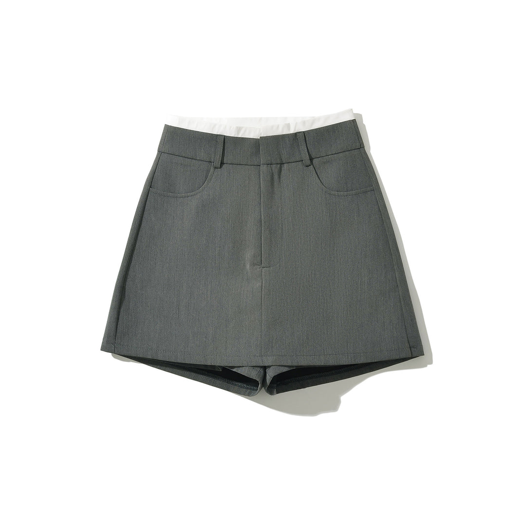 Dame sporty A-linje mini skirt med praktiske lommer og elastisk talje Stilla