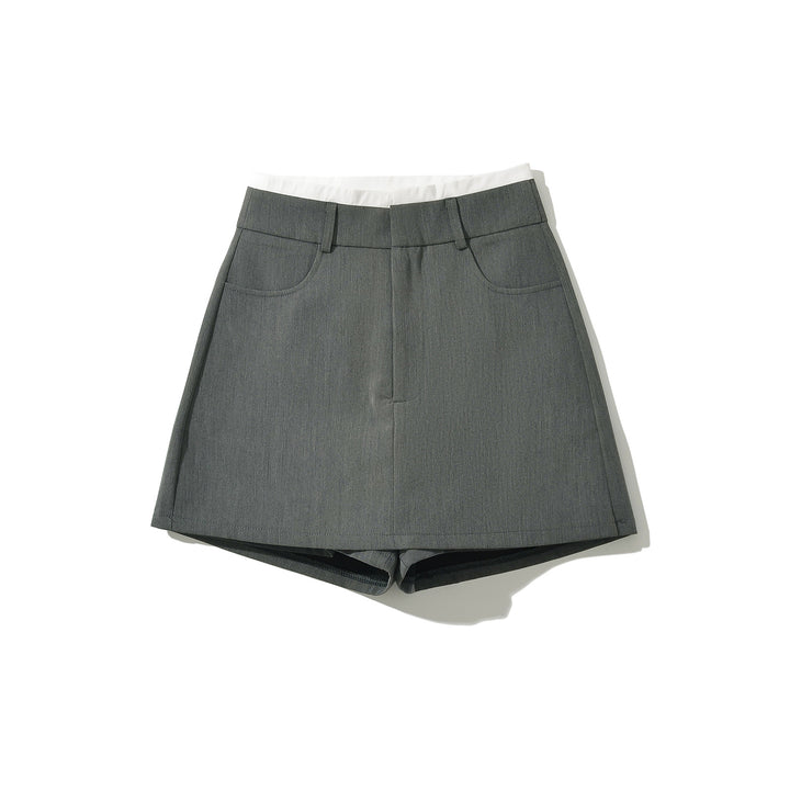 Dame sporty A-linje mini skirt med praktiske lommer og elastisk talje Stilla