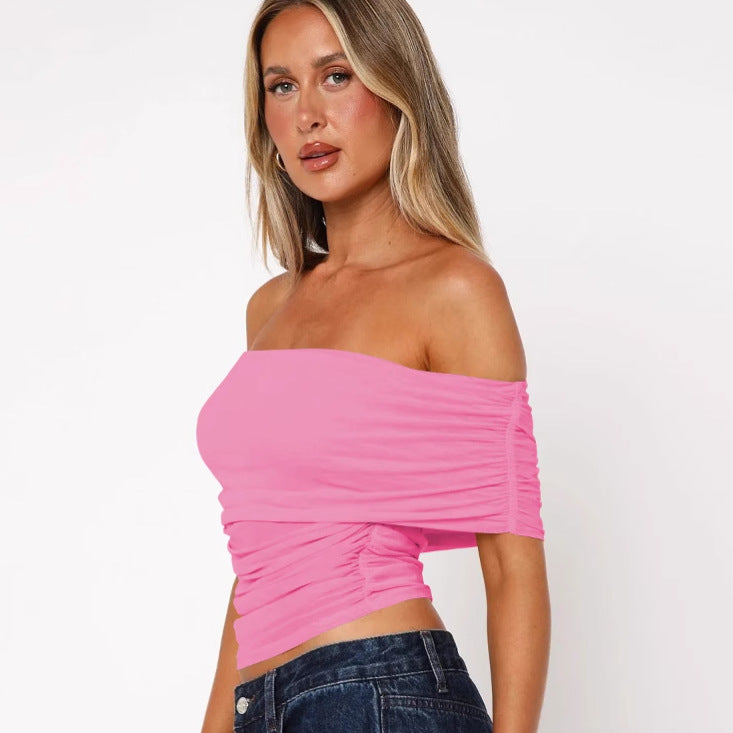 Dame Off-Shoulder Top med Røffeldetalje Stilla