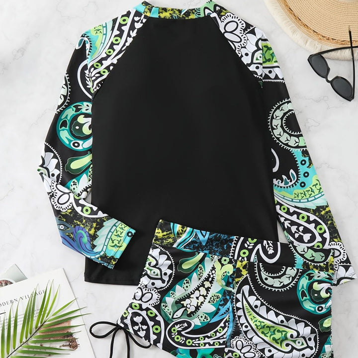 Dame Rashguard med korte badebukser Skovae