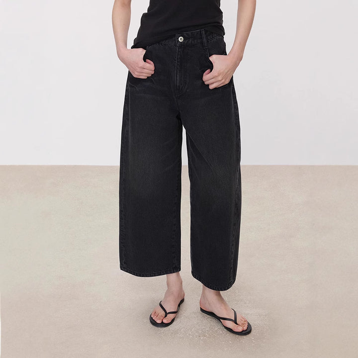 Kvinders brede jeans med høj talje Stilla