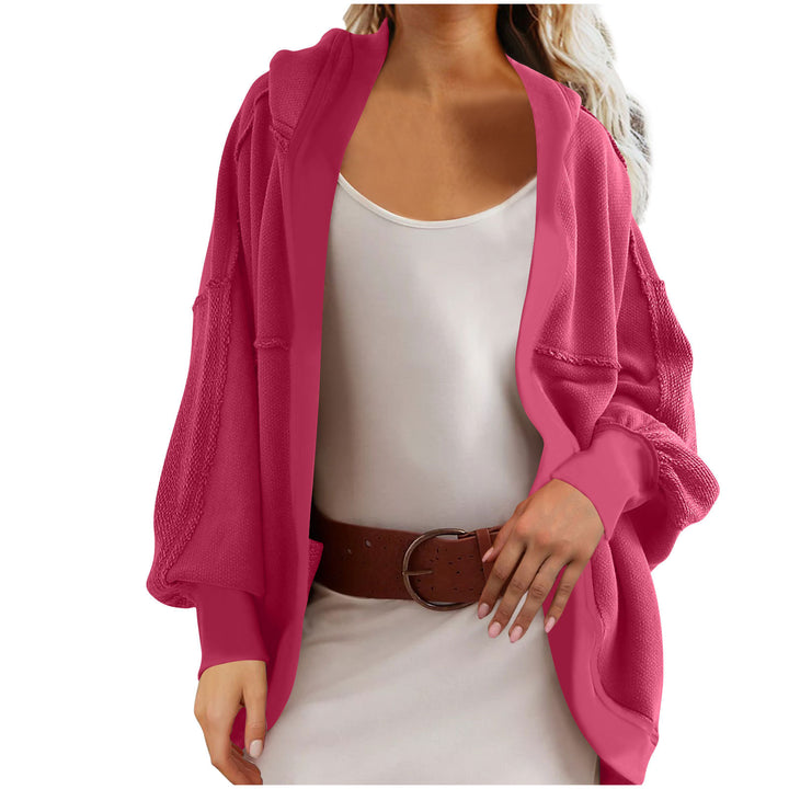 Dame casual oversized hoodie med åben front og luftige ærmer Stiila