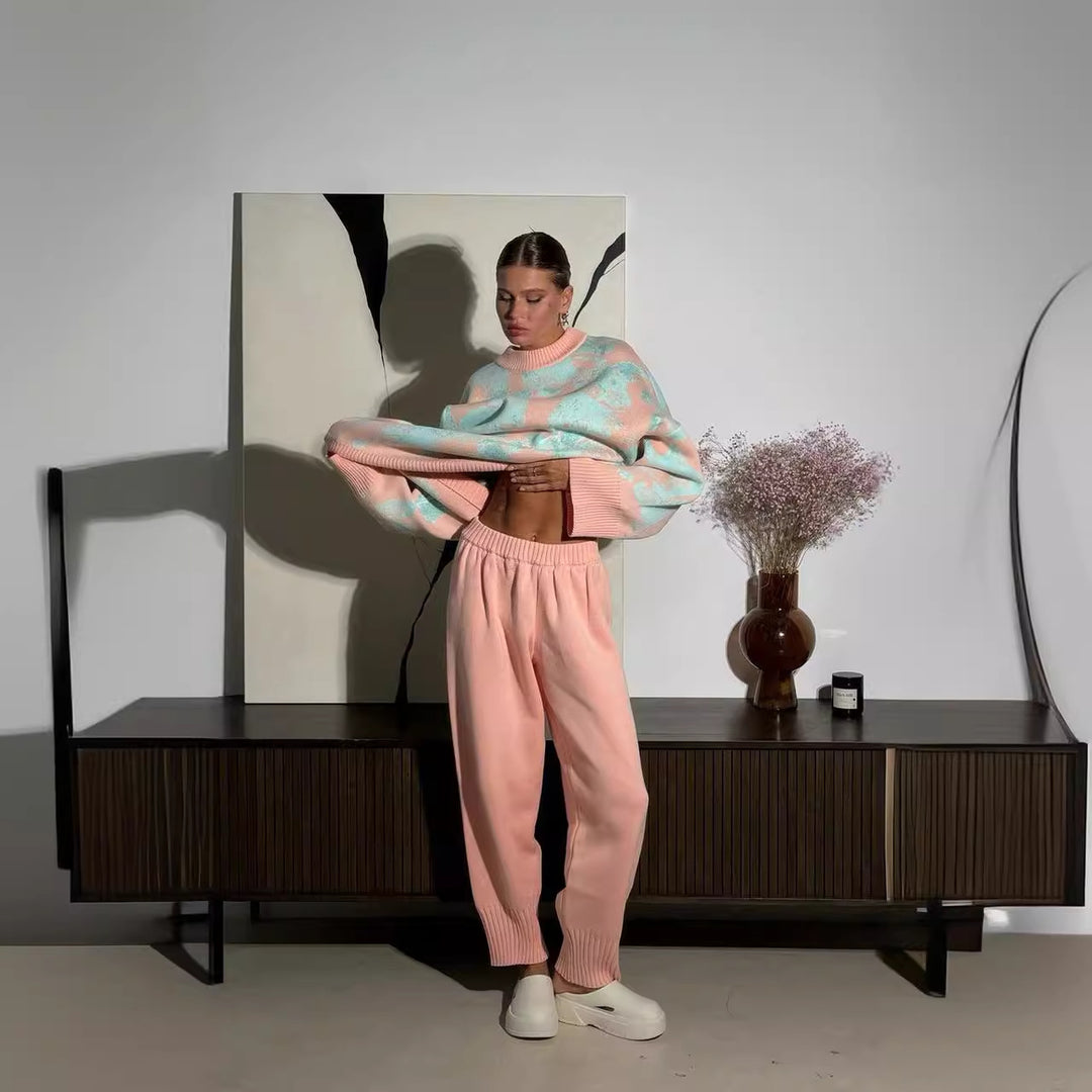 Kvinder Komfortabel Oversized Sweater med Unikt Mønster Stilla