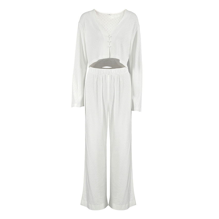 Damer behagelig cropped sweater og yderligere bukser sæt Stilla