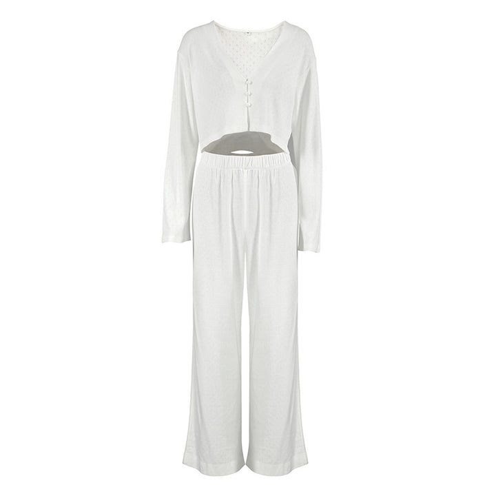 Damer behagelig cropped sweater og yderligere bukser sæt Stilla