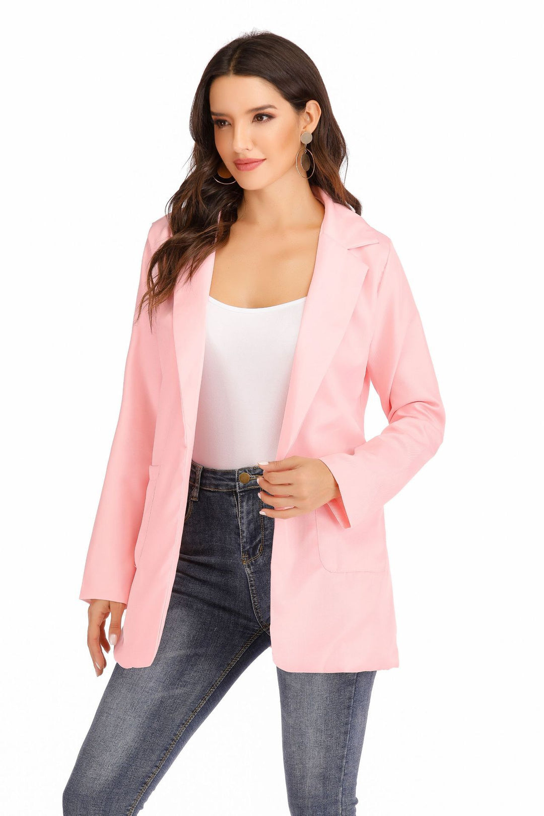 Dame Elegant Blazer med struktureret stof og praktiske lommer Stilla