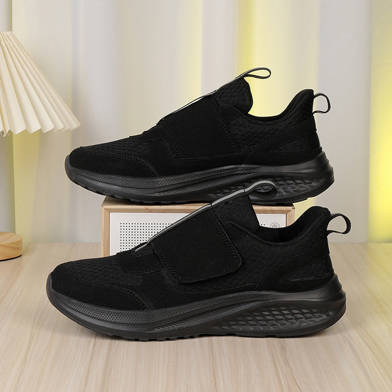Herren nan urbaner Slip-On-sneaker med velcro-frontlås, elastisk træk-system og mellemlagsdæmpning Skovae