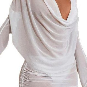 Femme Draperet Front Mini Cover-Up Kjole Stilla