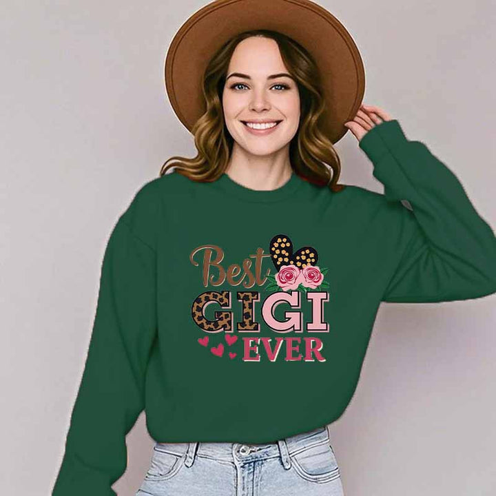 Dame sweatshirt med kreativ Gigi motiv Stilla