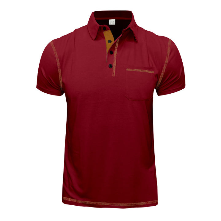 Herre fashion polo shirt med moderne krave og praktisk brystlomme Stilla