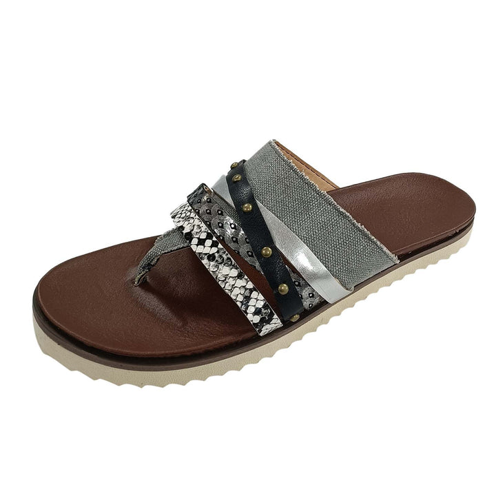 Dame Mode Tåsplit-sandaler med limede remme og skridsikker sål Stilla