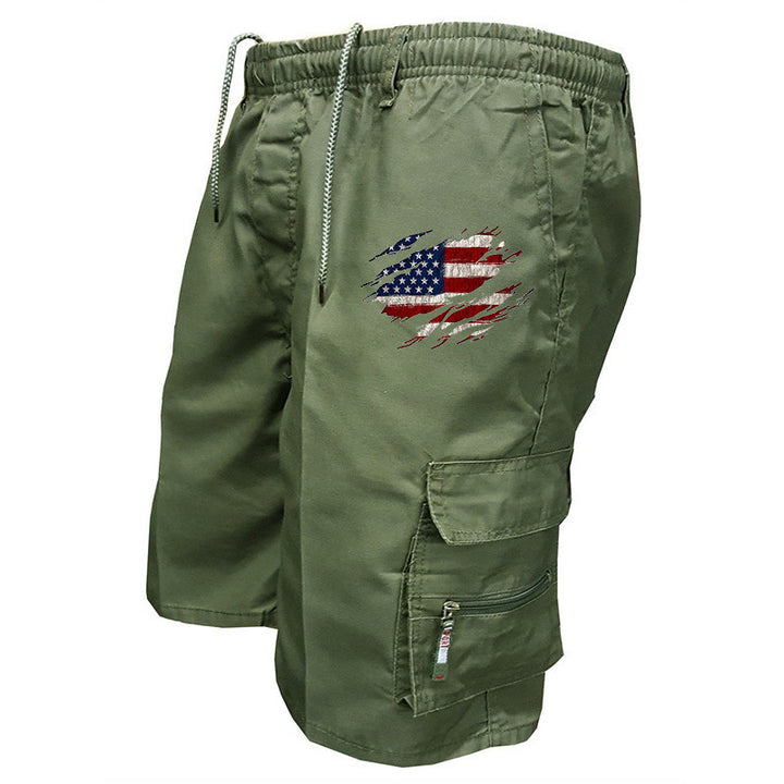 Herre cargo shorts med praktiske sidelommer og elastisk talje Skovae