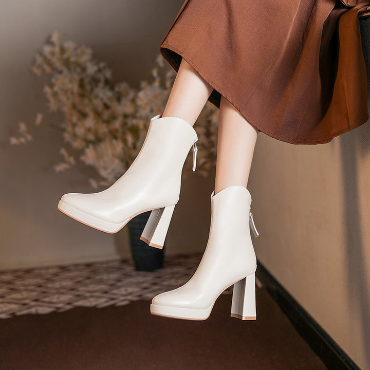 Dame stilfulde High-Heel-Ankel-Boots Stilla