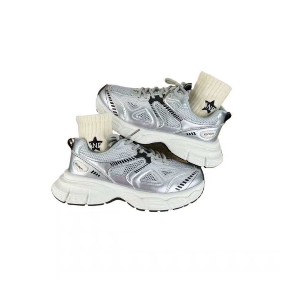 Dame Sportliche Sneakers med reflekterende overdel og stødabsorberende sål Stilla