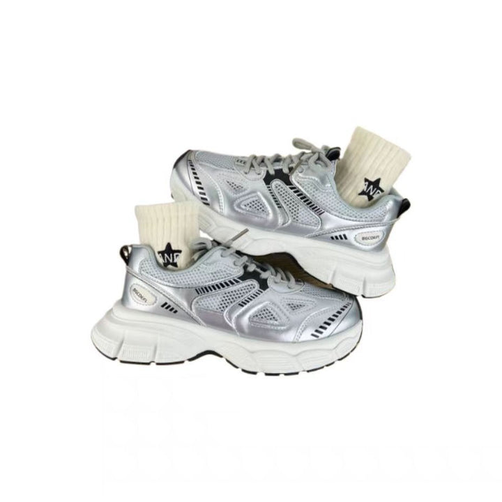 Dame Sportliche Sneakers med reflekterende overdel og stødabsorberende sål Stilla