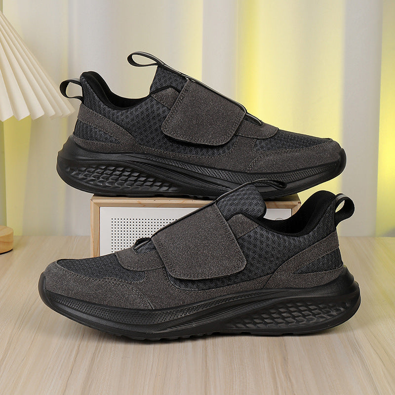 Herren nan urbaner Slip-On-sneaker med velcro-frontlås, elastisk træk-system og mellemlagsdæmpning Skovae