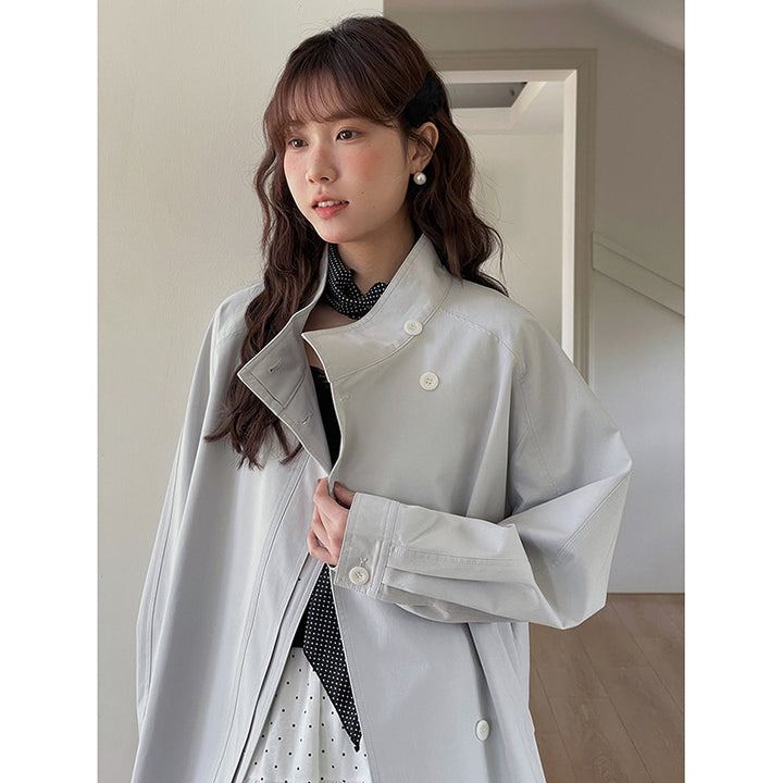 Dame Oversized Trenchcoat med fashionable detaljer Stilla
