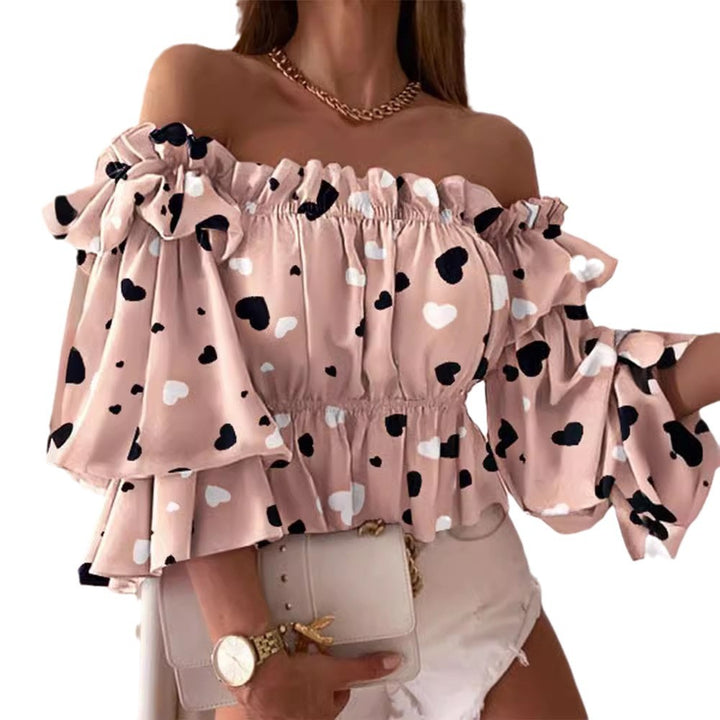 Kvinder Off-Shoulder Blomster Peplum Top Stilla