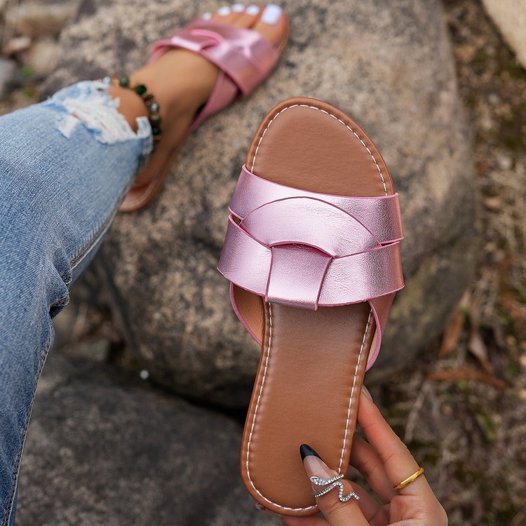 Dame Slide-sandaler med elegant knude-design og skridsikker sål Stilla
